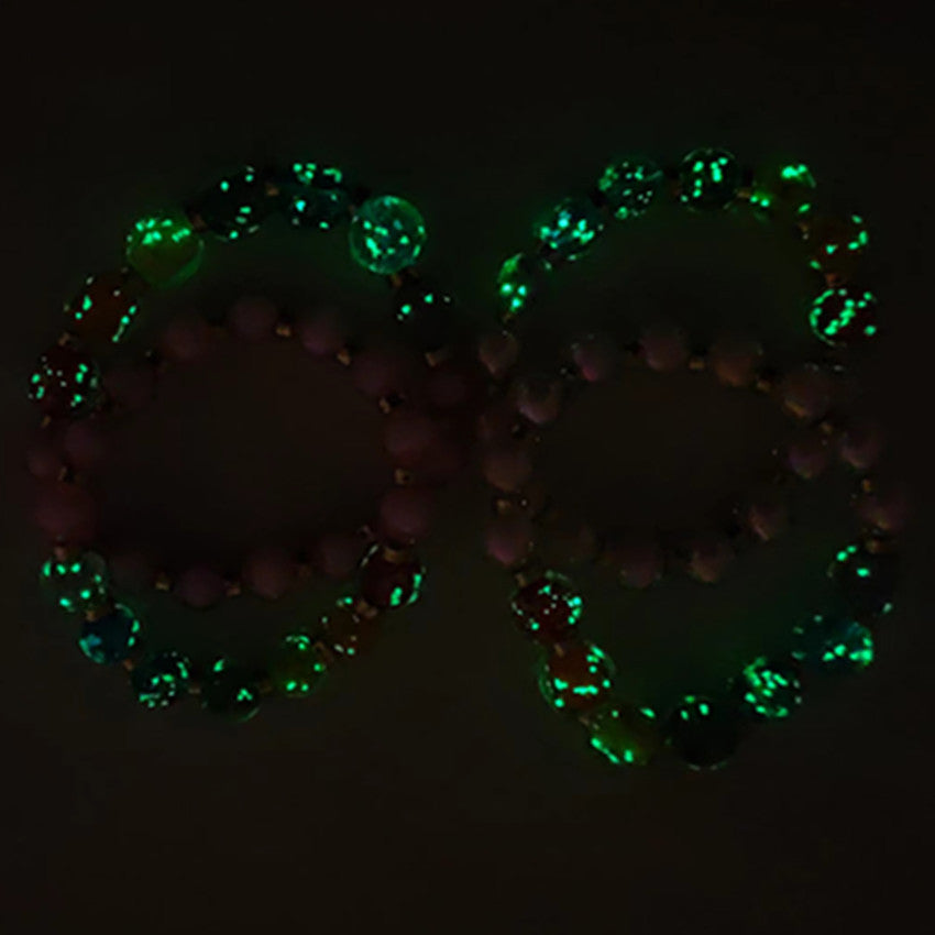 Wholesale Candy Colorful Rainbow Luminous Glass Bracelet